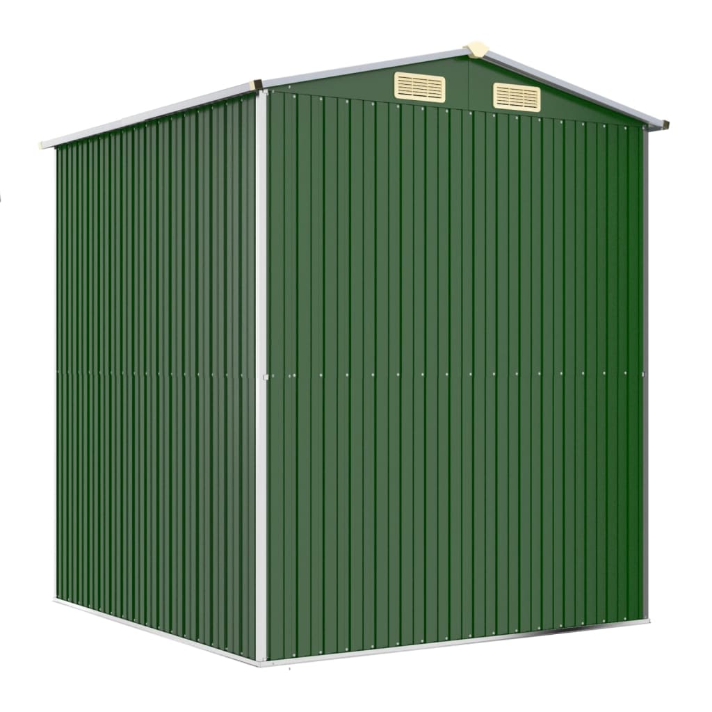 Garden Shed Green 192x191x223 cm Galvanised Steel