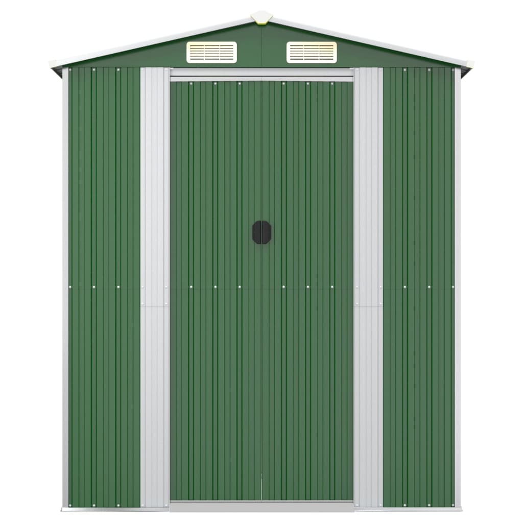 Garden Shed Green 192x606x223 cm Galvanised Steel