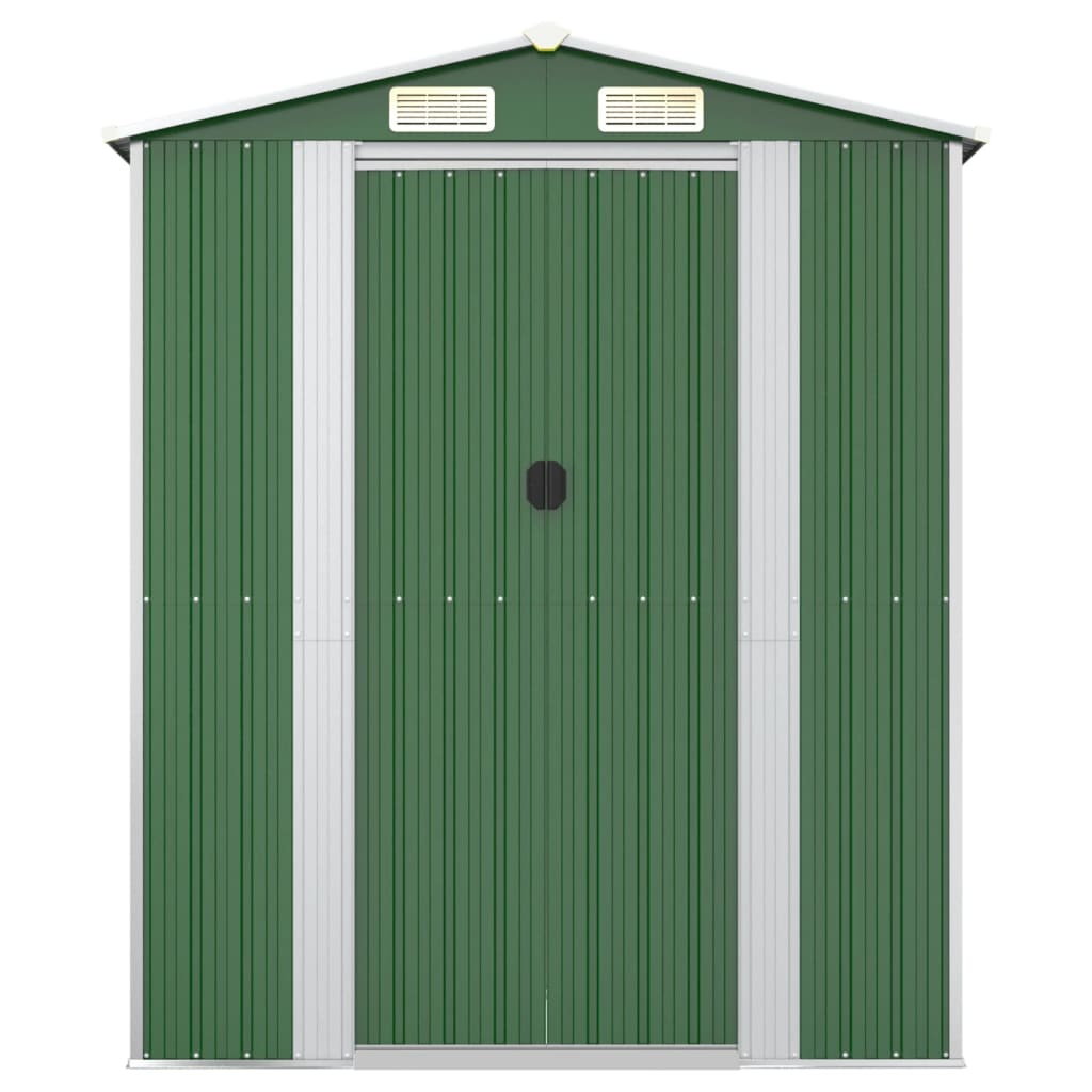 Garden Shed Green 192x689x223 cm Galvanised Steel