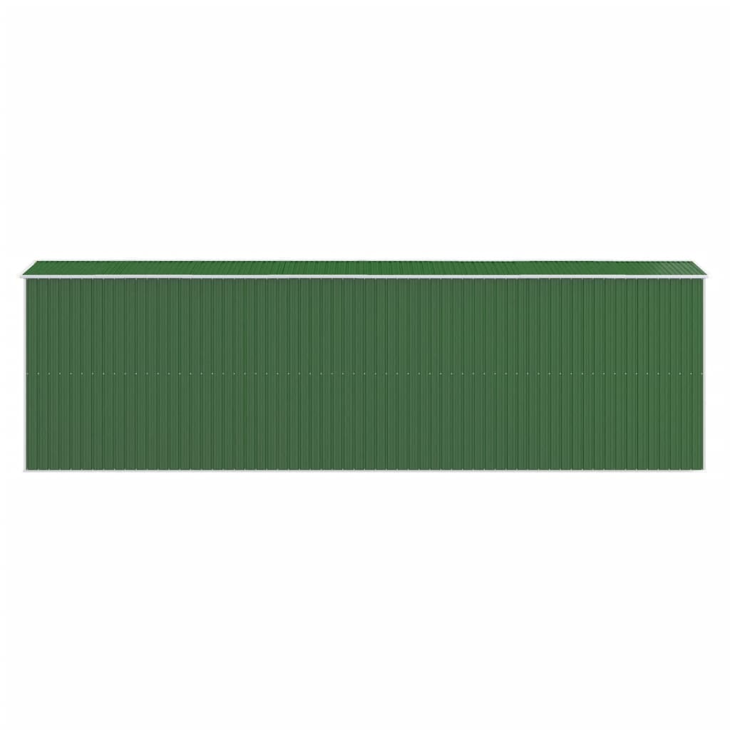 Garden Shed Green 192x689x223 cm Galvanised Steel