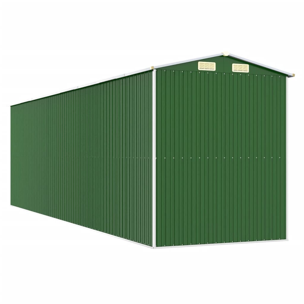 Garden Shed Green 192x689x223 cm Galvanised Steel