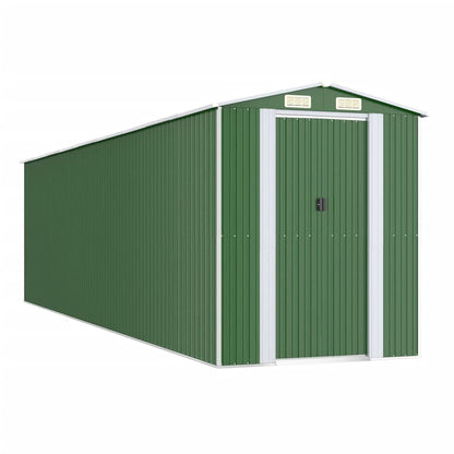 Garden Shed Green 192x772x223 cm Galvanised Steel