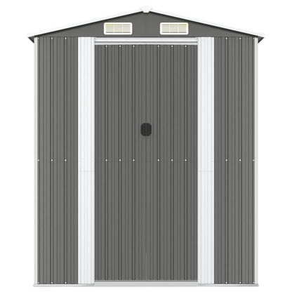 Garden Shed Light Grey 192x191x223 cm Galvanised Steel