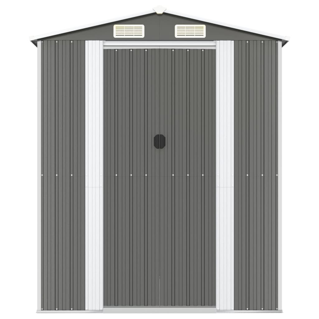 Garden Shed Light Grey 192x1021x223 cm Galvanised Steel