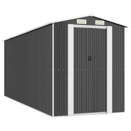 Garden Shed Anthracite 192x523x223 cm Galvanised Steel