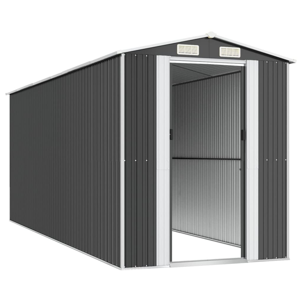 Garden Shed Anthracite 192x523x223 cm Galvanised Steel