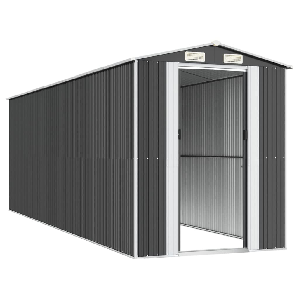 Garden Shed Anthracite 192x606x223 cm Galvanised Steel