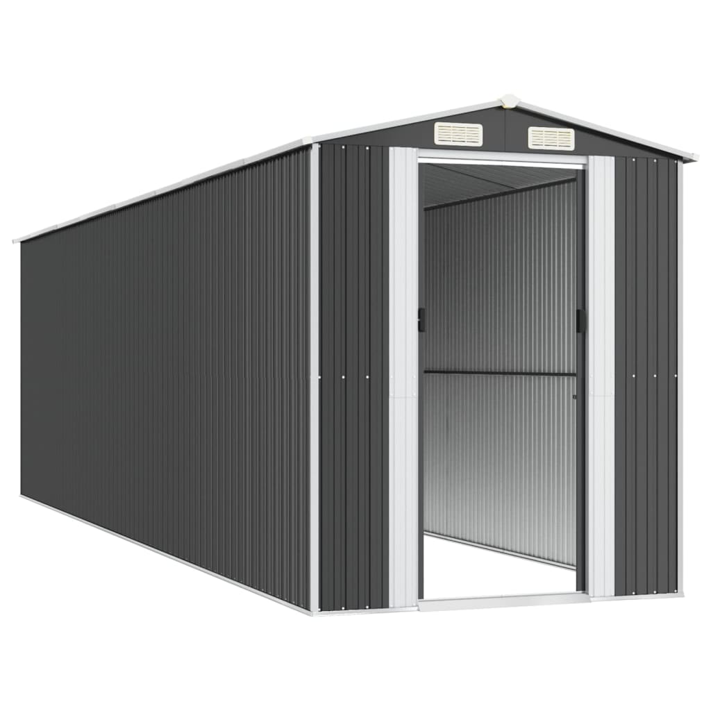 Garden Shed Anthracite 192x689x223 cm Galvanised Steel