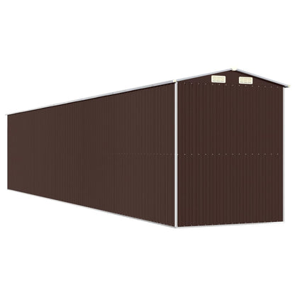 Garden Shed Dark Brown 192x1021x223 cm Galvanised Steel