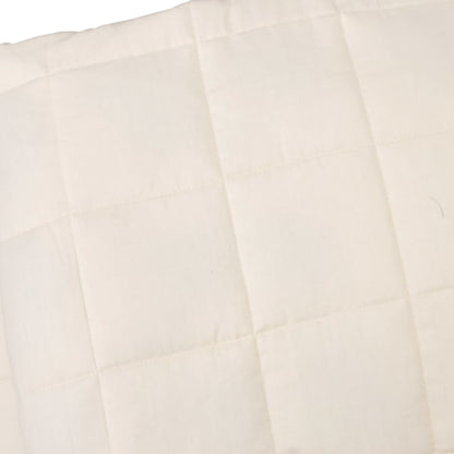 Weighted Blanket Light Cream 200x200 cm 13 kg Fabric