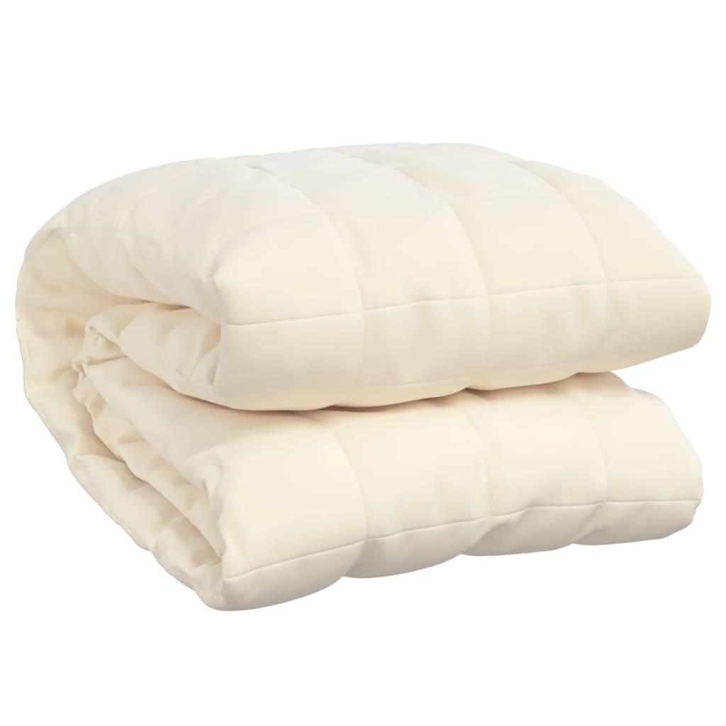 Weighted Blanket Light Cream 200x225 cm 13 kg Fabric