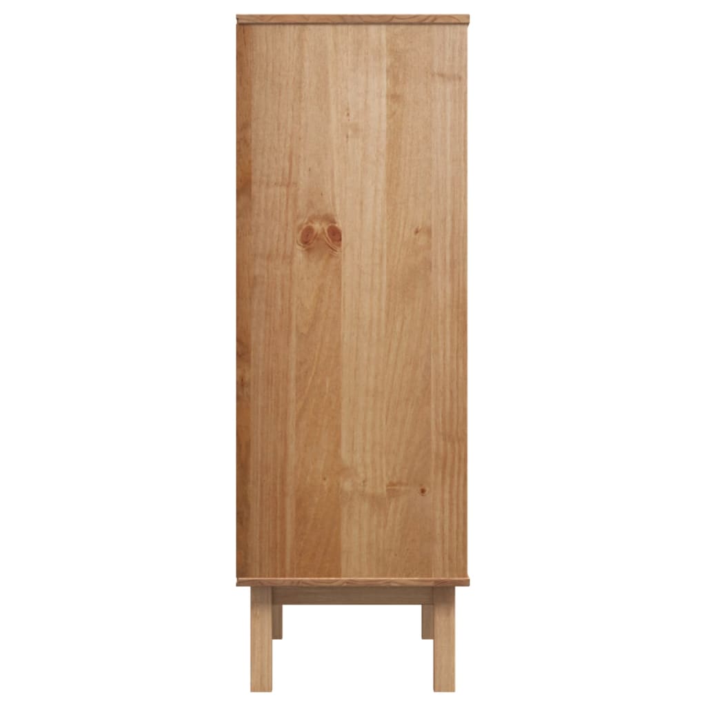 Highboard OTTA Brown and White 85x43x125 cm Solid Wood Pine