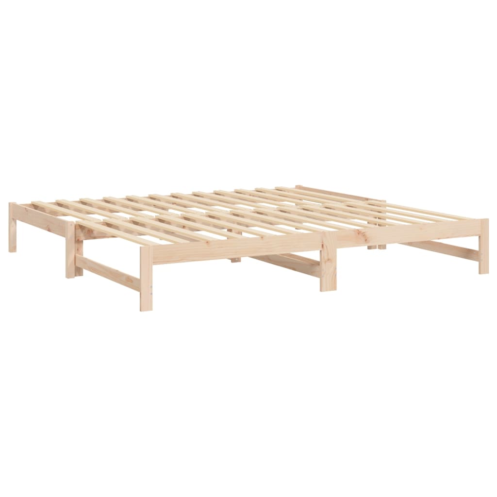 Pull-out Day Bed 2x(90x200) cm Solid Wood Pine