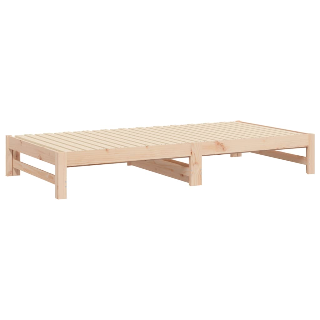 Pull-out Day Bed 2x(90x200) cm Solid Wood Pine