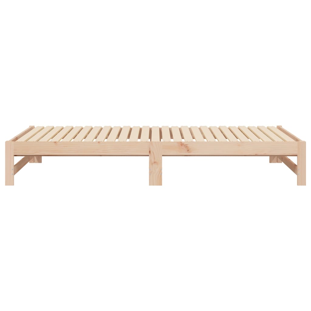 Pull-out Day Bed 2x(90x200) cm Solid Wood Pine