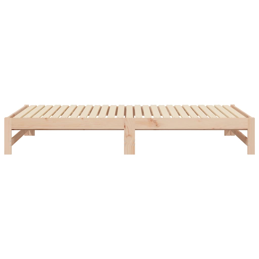 Pull-out Day Bed 2x(80x200) cm Solid Wood Pine