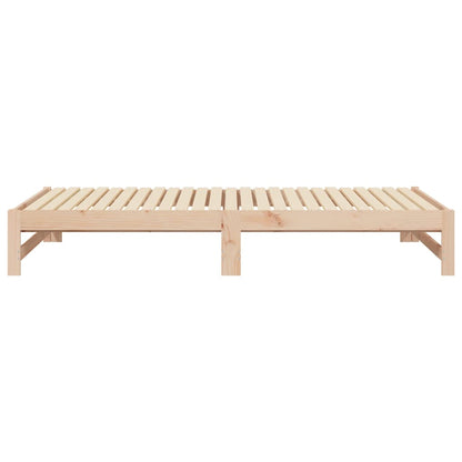 Pull-out Day Bed 2x(80x200) cm Solid Wood Pine