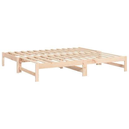 Pull-out Day Bed without Mattress 2x(90x190) cm Solid Wood Pine