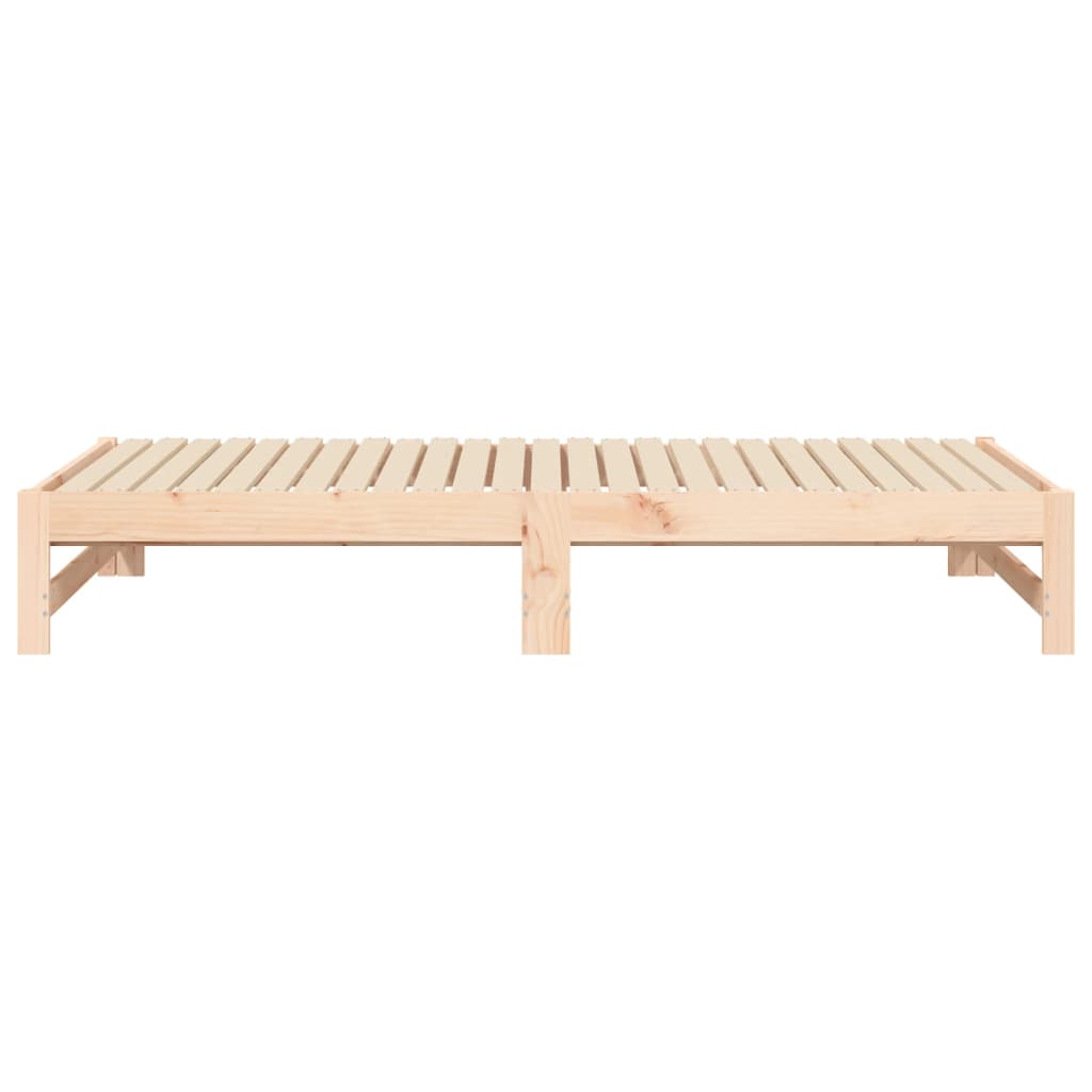 Pull-out Day Bed without Mattress 2x(90x190) cm Solid Wood Pine