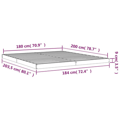 Bed Frame without Mattress 180x200 cm Super King Solid Wood Pine