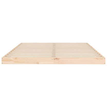 Bed Frame 140x200 cm Solid Wood Pine