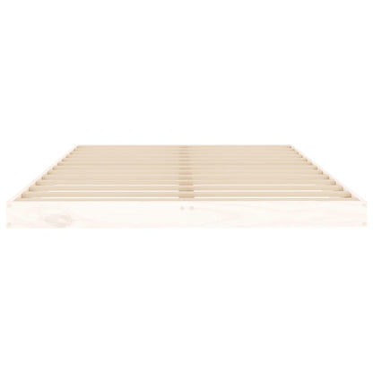 Bed Frame White 120x200 cm Solid Wood Pine