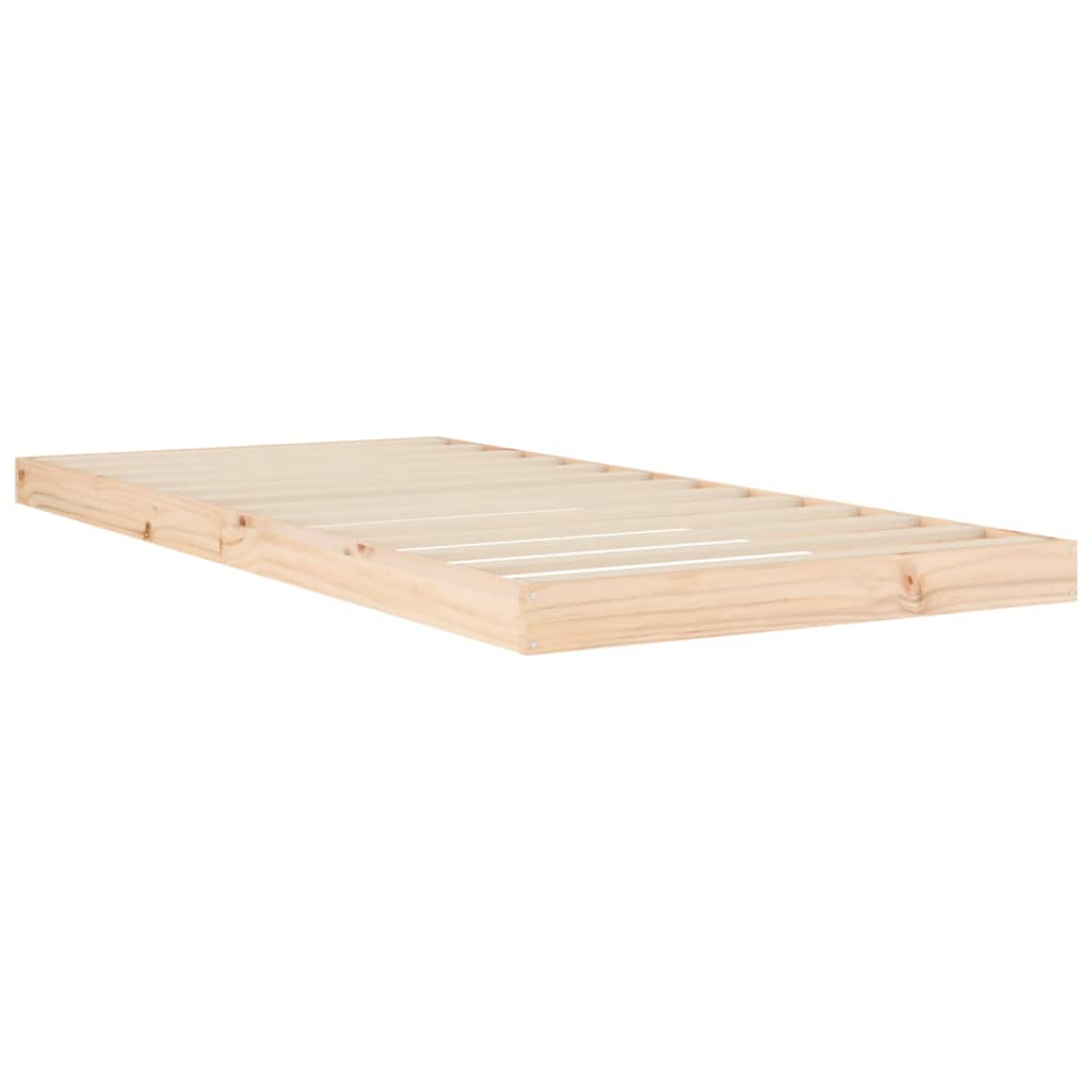 Bed Frame 90x200 cm Solid Wood Pine