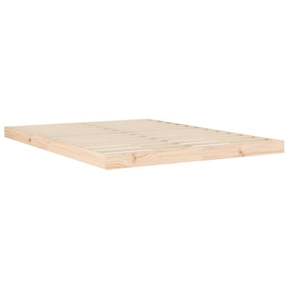 Bed Frame 140x190 cm Solid Wood Pine