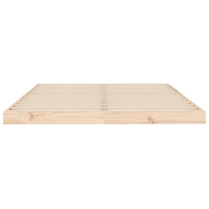 Bed Frame 140x190 cm Solid Wood Pine