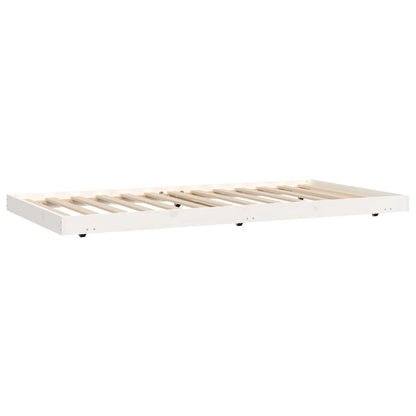 Bed Frame White 90x200 cm Solid Wood Pine