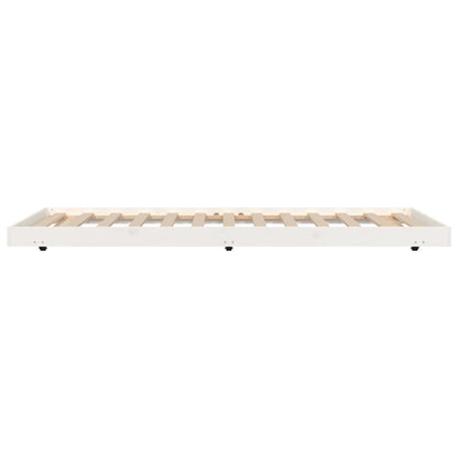 Bed Frame White 90x200 cm Solid Wood Pine