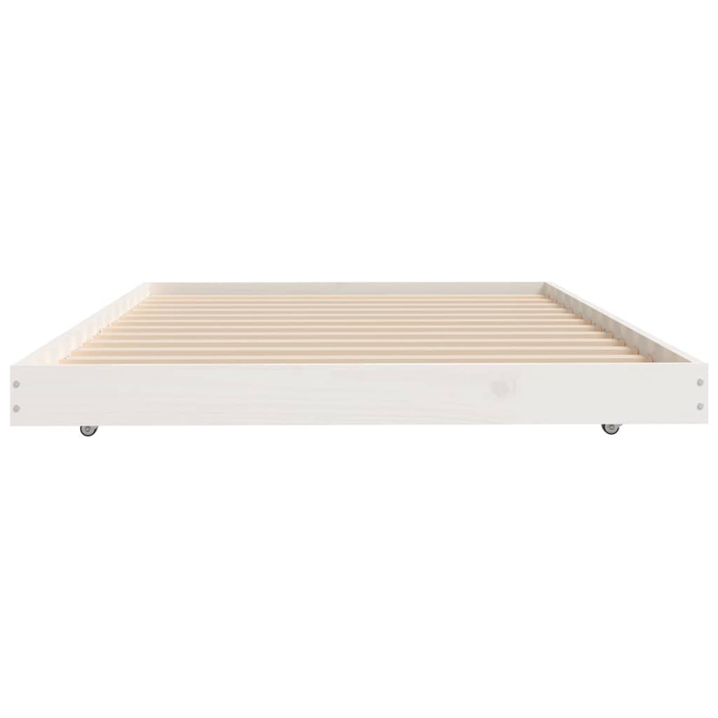 Bed Frame White 90x200 cm Solid Wood Pine