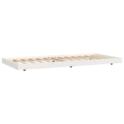 Bed Frame White 75x190 cm Small Single Solid Wood Pine