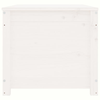 Storage Box White 110x50x45.5 cm Solid Wood Pine