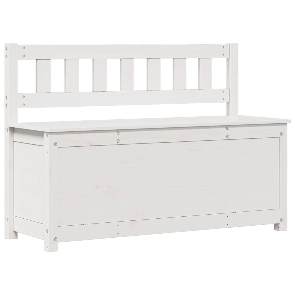 Bench White 110x41x76.5 cm Solid Wood Pine