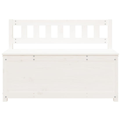 Bench White 110x41x76.5 cm Solid Wood Pine