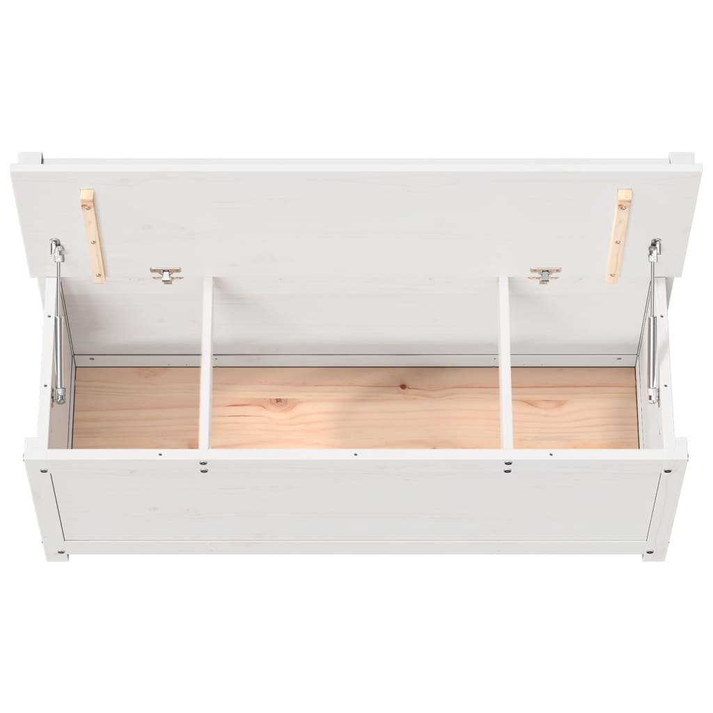 Bench White 110x41x76.5 cm Solid Wood Pine