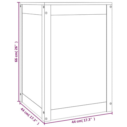 Laundry Box White 44x44x66 cm Solid Wood Pine