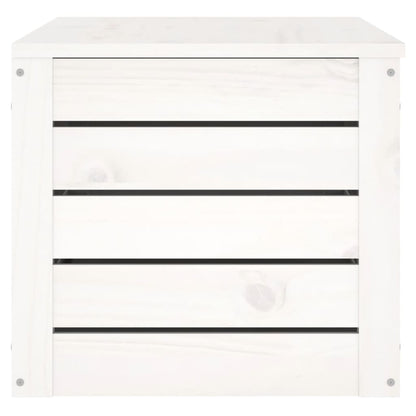 Storage Box White 89x36.5x33 cm Solid Wood Pine