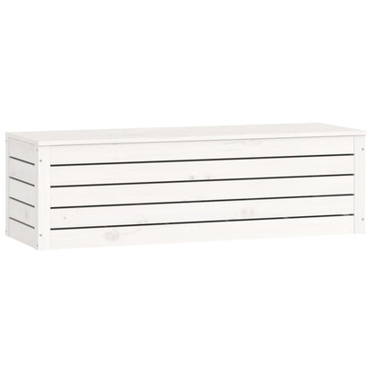 Storage Box White 109x36.5x33 cm Solid Wood Pine