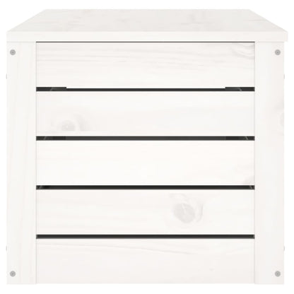 Storage Box White 109x36.5x33 cm Solid Wood Pine