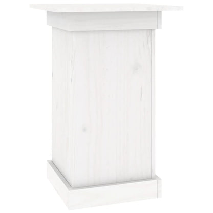 Flower Stand White 40x40x60 cm Solid Wood Pine