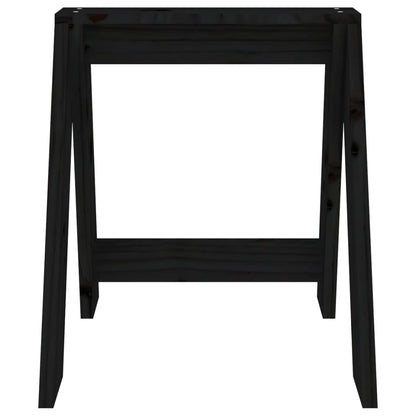 Stools 2 pcs Black 40x40x45 cm Solid Wood Pine