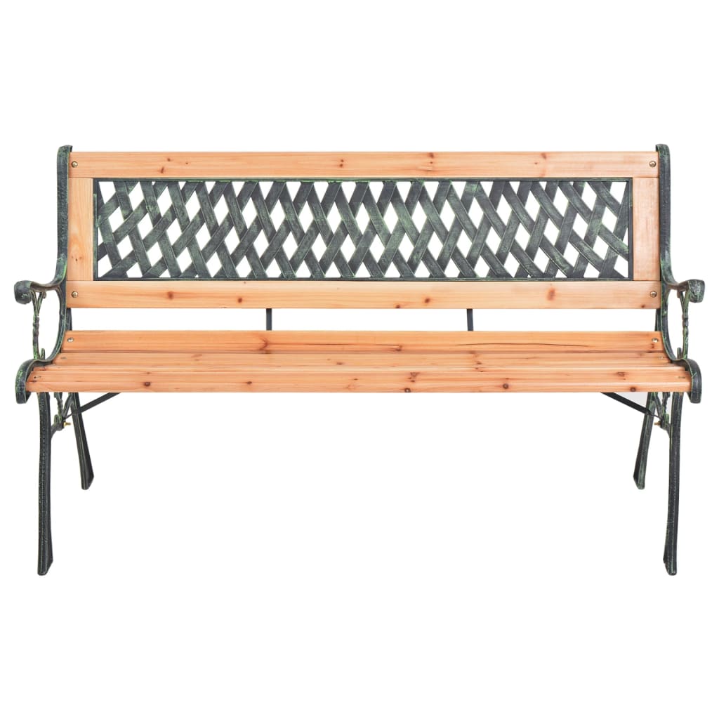 Garden Bench 116 cm Cast Iron and Solid Wood Fir