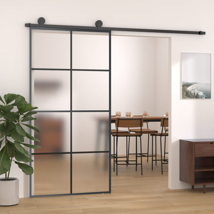 Sliding Door with Hardware Set 102.5x205 cm ESG Glass&Aluminium