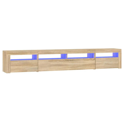 TV Cabinet with LED Lights Sonoma Oak 240x35x40 cm