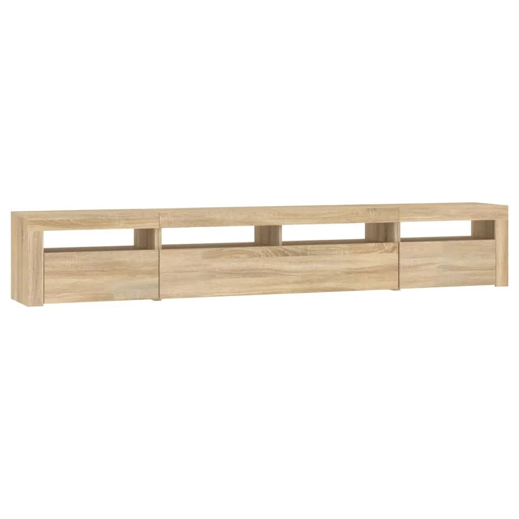 TV Cabinet with LED Lights Sonoma Oak 240x35x40 cm