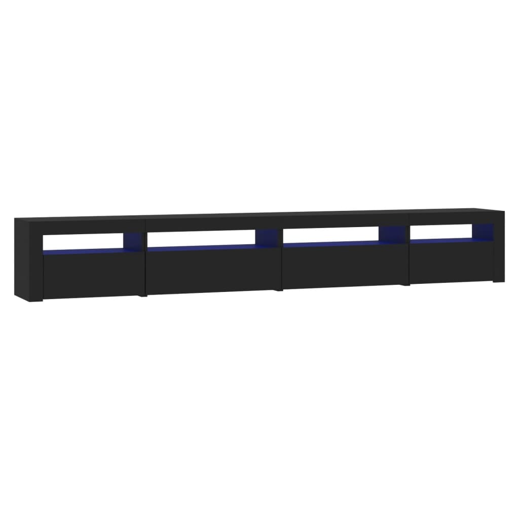 TV Cabinet with LED Lights Black 270x35x40 cm