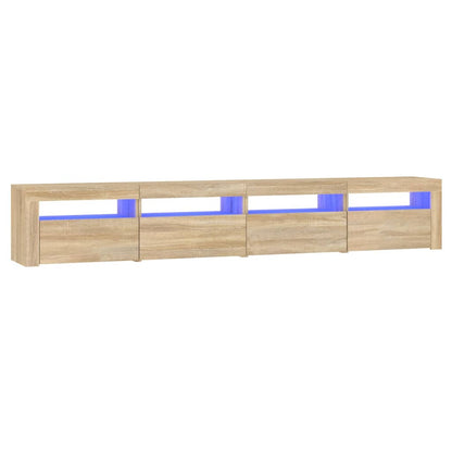 TV Cabinet with LED Lights Sonoma Oak 240x35x40 cm