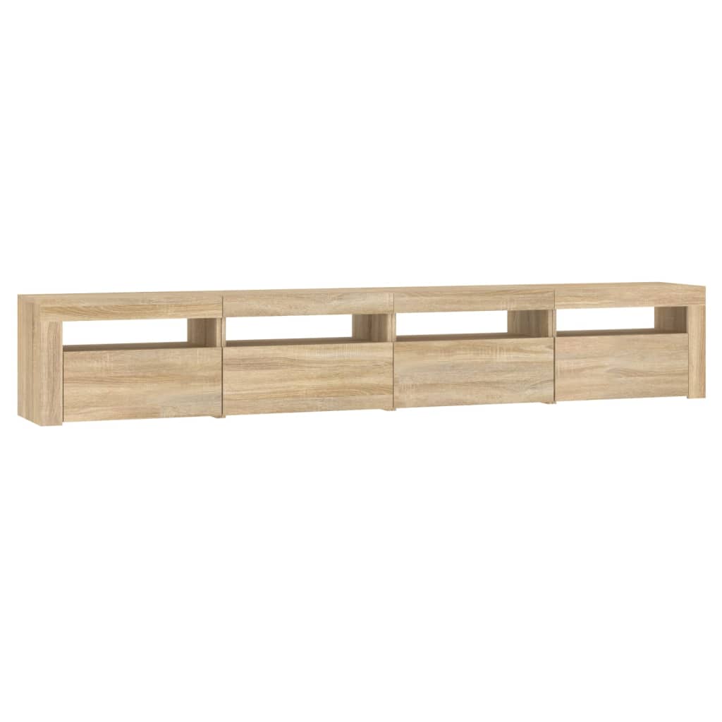 TV Cabinet with LED Lights Sonoma Oak 240x35x40 cm